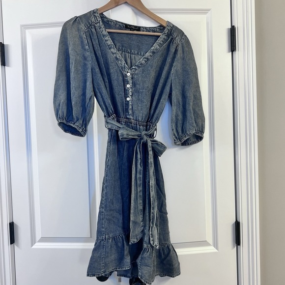 Velvet Heart Tops - Velvet Heart Denim Blue Button Down Dress
